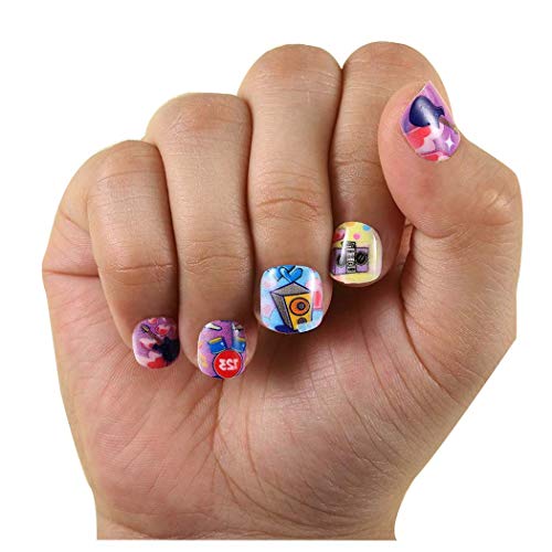 Bomine djeca pritisnite na noktima naljepnice za djecu lažni nokti kratki Savjeti Kid Pre-ljepilo Full Cover lažni nokti Art Solid