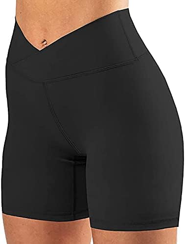 Viyw joga kratke hlače za žene Crossover vježbanje vježbanje visoki struk za trkući guzu podizanje kratkih hlača za tinejdžerku