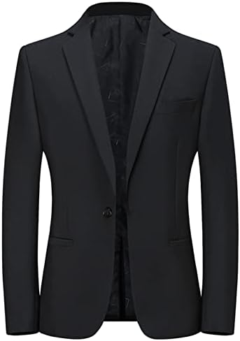 Muška ležerna tanka fit odijelo Blazer lagana gumba Čvrsta poslovna jakna začepljena rever formalni sportski kaput