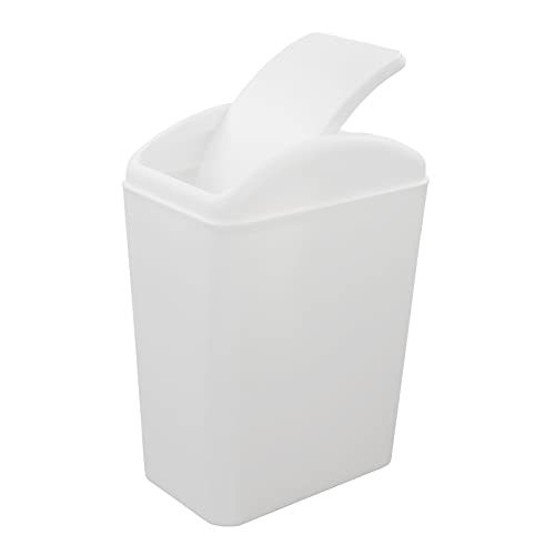 Xowine plastična kanta za smeće od 4,2 galona, mala kanta za smeće sa poklopcem na vrhu, Bijela