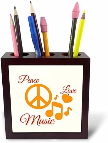 3drose slika mira,srca i muzike - držači olovki