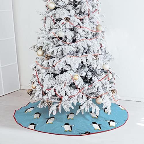 Klizanje penguin božićne suknje čipke up božićne ukrase Xmas Tree Mat Holiday Decoration