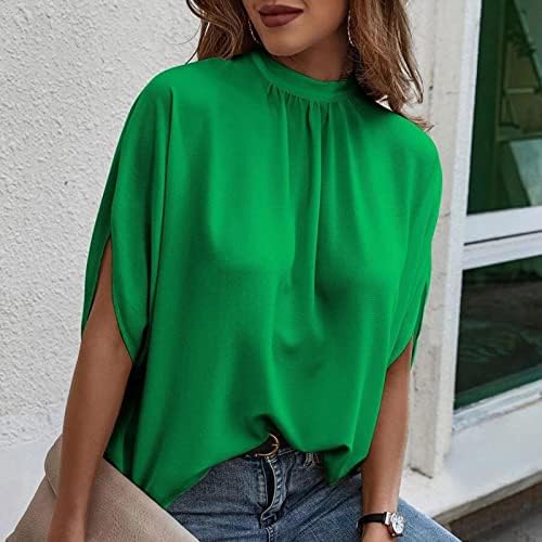 Ženske tunike majice Casual Split Plus Size Tops sleep Sleeve Casual bluza, ženske ljetne lepršave majice 2023