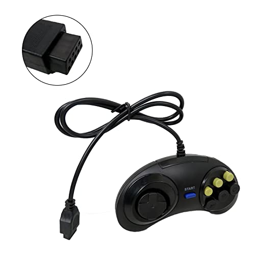 XIAMI 2kom 6 dugme igra kontroler za Sega Genesis Crni Moderan Streamline dizajn