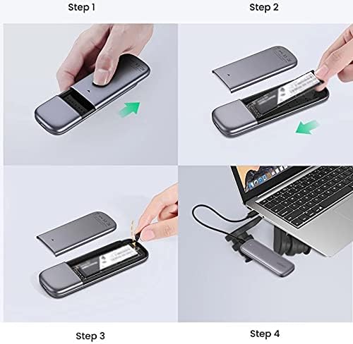 NIZYH M2 SSD Case NVMe Enclosure M. 2 na USB Tip C 3.1 SSD Adapter za NVME PCIE NGFF SATA M / B ključ SSD disk Box M. 2 SSD Case