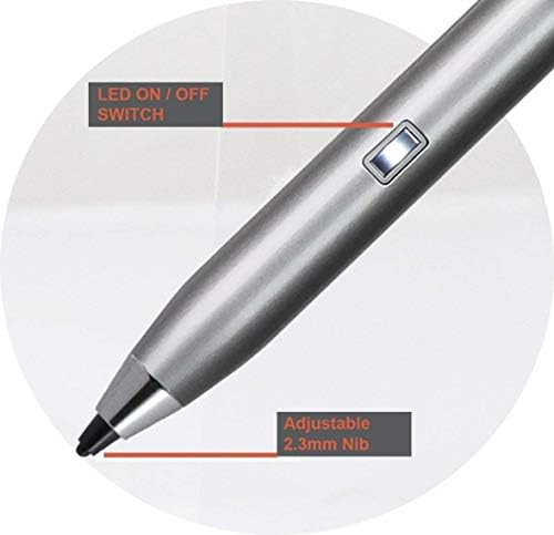 Bronel Silver Mini Fine Point Digital Active Stylus olovka Kompatibilan je s HP ZBOOD Studio X360 G5 15.6 4K Dreamcolor Convertibilna