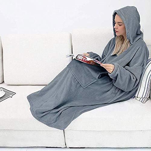 Cujux prekrivač sa rukavima Žene prevelike kapuljače Fleece tople dukseve dukseri džinovska TV pokrivač Ženski kapuljač
