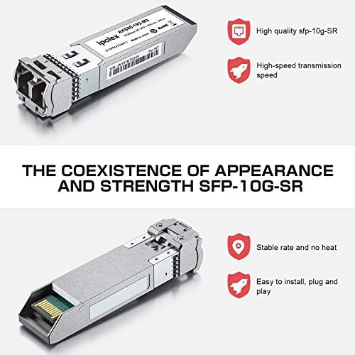 2 Pakovanje 10GBase-SR SFP+ LC multimodni primopredajnik & 10G SFP+ Twinax kabl