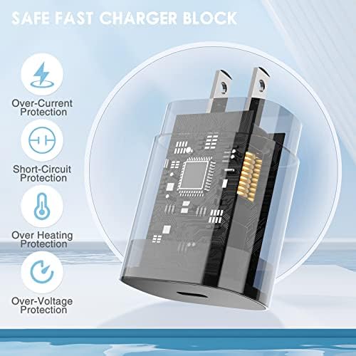 Punjač tipa C brzo punjenje, Android USB C zidni Punjač sa USB kablom za punjenje 3 ft, Super Adapter za brzo punjenje za Samsung