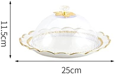 Alipis dekorativna ladica dekorativna ladica Cupcake Stand Zlatni tanjir za serviranje: keramička nožna posuda za slatkiše desertne