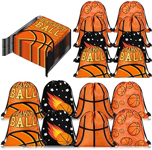 16 kom Košarka Drawstring torbe Košarka Goody Bag košarkaška zabava favorizira Sportska tema Drawstring ruksak košarkaška zabava dekoracije