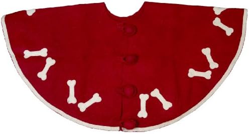 ARCADIA kućne kosti za pse na crvenoj božićnoj ručnoj suknji od vune-60