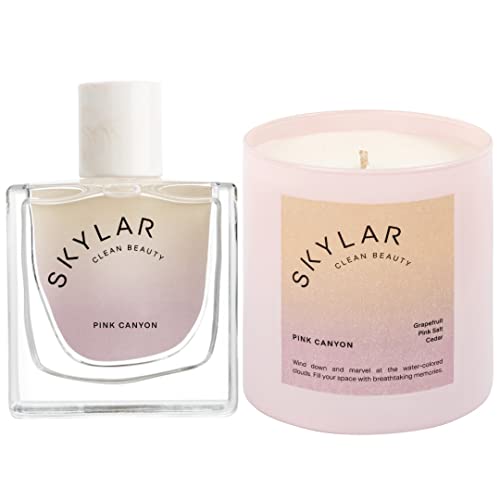 Pink Canyon Eau de Parfem & Pandle Bondle - Hypoalergenic & Clean Parfem za žene i muškarce + netoksična Clean-Burning Candle - Woody