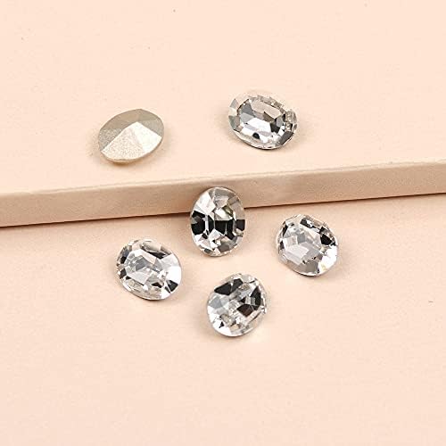 NAILKING kristalna boja ovalni oblik popularni Rhinestones za dizajn noktiju stakleni vještački dijamant 3D Strass Nail Art dekoracija