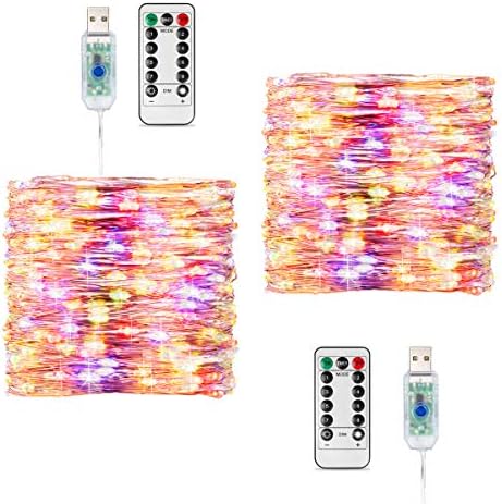 Led USB Fairy Lights, 66 stopa u boji fairy Lights spavaća soba, 200 LED dioda na daljinsko upravljanje Fairy Lights sa 8 načina rada