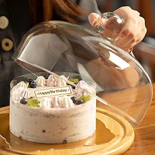 Luxshiny Zdjela za salatu posuda za salatu poklopac tanjira za torte stalak za torte sa kupolom, staklena torta kupola za deserte