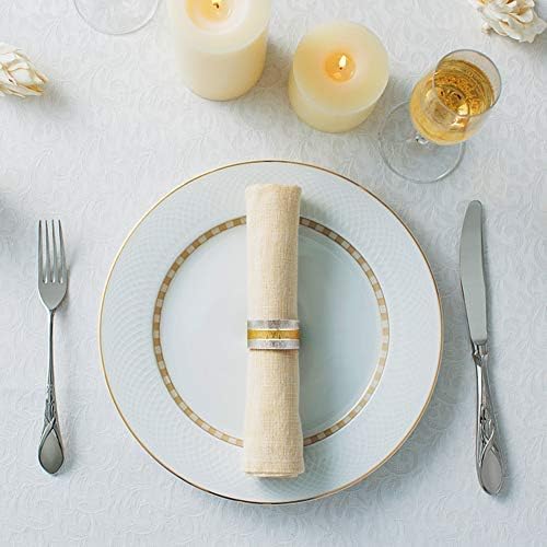 Accmor ubrus prstenovi, metalni zlatni okrugli salvete kopče za ukrase stola, vjenčanje, večeru, zabavu, set od 4