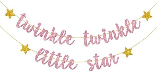Dalaber Twinkle Twinkle Little Star Banner-Baby Shower Party Dekoracije, dečije rođendanske zabave dekoracije, pol otkrivaju Party