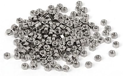 IIVVERR M1. 4 x 1.5 mm niklovani vanjski Šesterokutni Hex Nuts pričvršćivači DIN 934 200kom (M1.4 x 1.5 mm niquelado hexagonal externo