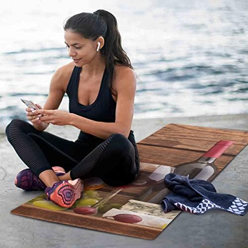 Yoga Mat neklizajuća gumena podloga za fitnes sigurna vježba sa torbom izdržljiva sklopiva prostirka za vježbanje za Pilates i vježbe