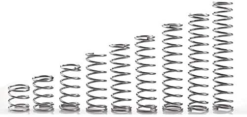 Springs 10pcs 304 nehrđajući čelik opružni tlak opruga mali kompresijski proljetni prečnik 0,3 mm vanjski promjer 2-6 mm Dužina 5-50m