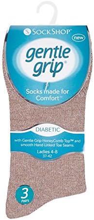 Nježan hvataljki - 6 pakovanja muške ekstra široke nevezing dijabetičke čarape za lošu cirkulaciju