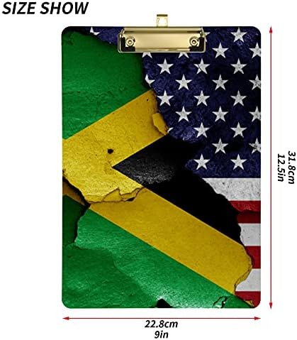 Jamajka SAD zastave plastične klipborde sa metalnom kopčom pismo veličina međuspremnik niske profilne ploče za klip za decu Kancelarijska