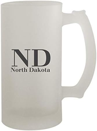 Knick Klack Pokloni ND Sjeverna Dakota - 16oz smrznuto pivo Stein, Frosted