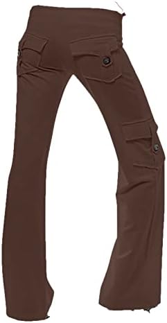 LCEPCY WOMENS casual pantalone nacrtavanje elastičnih visokih struka sa džepovima Solid Colore Loose Sweatpants Lounge Joggers