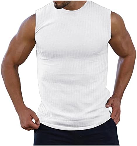 BMISEGM ljetne majice za muškarce muške ljetne vertikalne pruge u obliku boju u okruglom vratu Stretch Sports majica za
