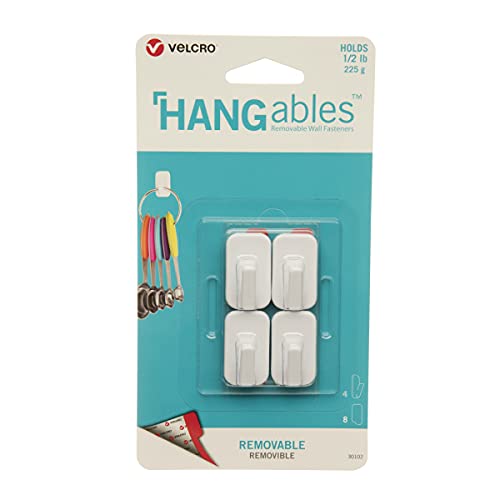Velcro marke Hangebles uklonjive zidne kuke | Lako za uklanjanje zidnih pričvršćivača | Neputetne kuke bez oštećenja za lagane predmete