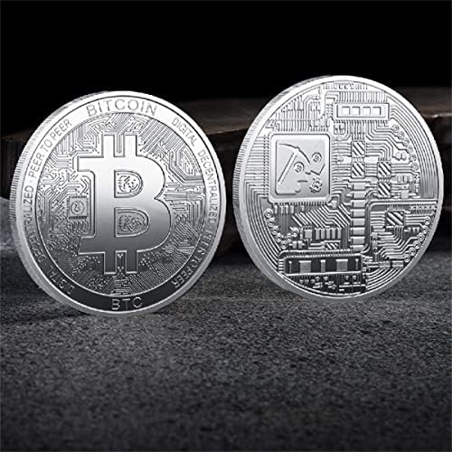 Novi tip 40mm * 3 mm Bitcoin virtualni kovanica Kommorativni zanati za crtanje zlata Kovanice Srebrne kovanice Kolekcionari