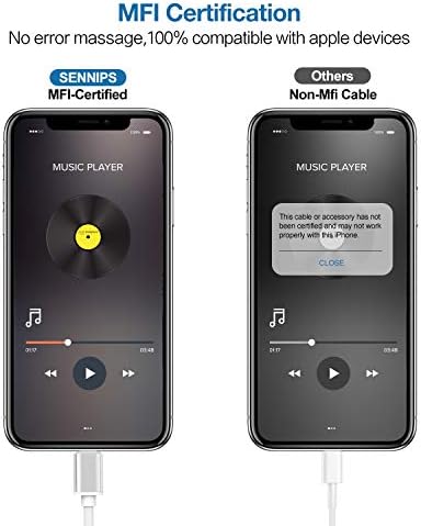 Adapter za priključak za slušalice Lightning na 3.5 mm, Apple MFi certificirani konvertor ključa za slušalice za slušalice kompatibilan