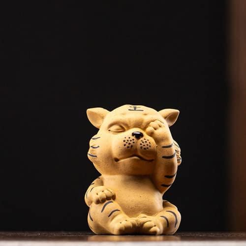 Xialon 7,2 cm Tiger statue Tea Pet Tea Tea Room Decorate Tea Tea Tea Pribor za ceremonije