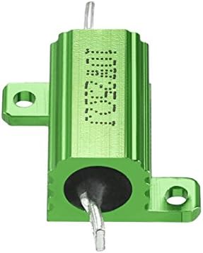 Uxcell aluminijumski otpornik kućišta 10w 25 Ohm zelena žica za LED pretvarač sa štapom 10w25rj