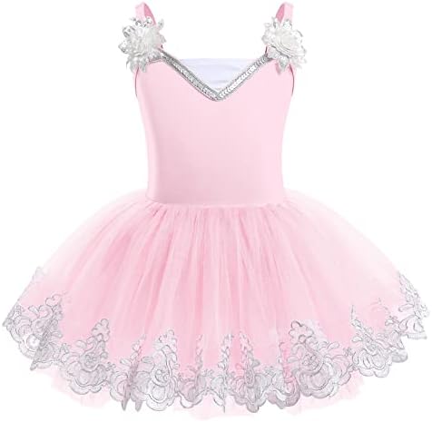 Afavoj dječji djeci Djevojke Fringes Camisole Ballet Dance haljina Glitter Feather Tutu Skirted Leotard Ballerina Dancewear