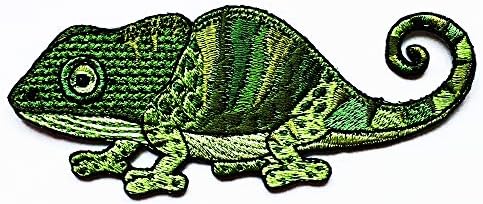 Gecko Salamander Chameleon Lizard Retro Hippie Boho 70s Tattoo Kids Cartoon Gvožđe na patch vezeni zakrpa za zakrpa za jakne torbe