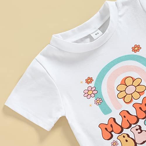 Toddler Baby Girl Ljetna odjeća Pismo kratkih rukava TOP + Cvjetni pantalone za cvjetne pantalone 2pcs set Majčini vanjski odjeća