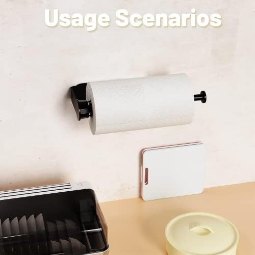 Fudontte držač papirnih ubrusa, jednoručni zidni držač papirnih ubrusa sa efektom prigušenja za kuhinjsko kupatilo
