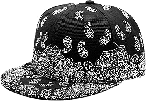 Bandana Print Hat Bandanas Hat za žene Muška javlja cvijeće Ravna vršna bejzbol kapa Ravni rudarski hip hop šešir Podesiv