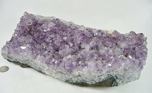 Crystal1827 , prirodni ametist kristalni klaster 7 lbs. 12.9oz. Čakra Reiki