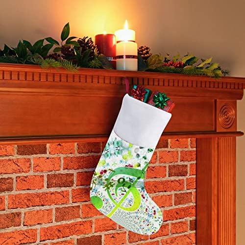 Coloful visoke glazbene note Crvene božićne praznike Čarape Početna Ukrasi za Xmas Tree Kamin Viseći čarape