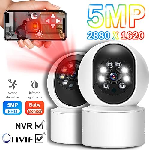 Fan YE 3pcs 5MP kamera WiFi Video zatvorene sigurnosti Početna Monitor za bebe IP CCTV bežična web kamera noćni vid Smart praćenje