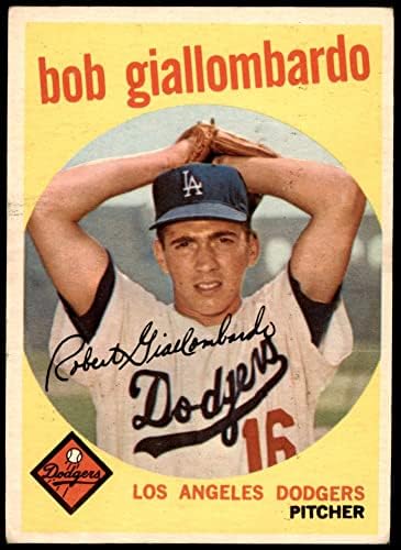 1959 TOPPS 321 XOPT Bob Giallombordo Los Angeles Dodgers Dodgers Dodgers