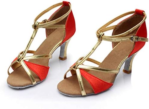 Plesne cipele za žene, Ženska djevojka Latino Tango Salsa Sandale sa sandale Mid Heels Party Dress Pumpe cipele