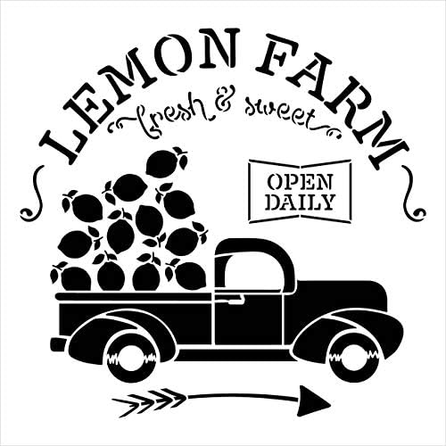 Farmona limuna sa berbi kamion i strelica Studior12 | DIY SPRING & LETHU RUSTIC KUĆE KUHINJA | Craft & Paint Farmhouse Wood znakovi