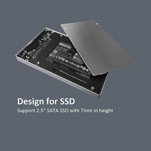 Vantec 2.5 SATA SSD na USB 3.1 Gen 2 Tip C kućišta sa Tip C do C kabla, džepna veličina, srebro