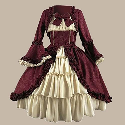 Ženska rokoko haljina Srednjovjekovna Renesansa 1800-ih haljina za žene Viktorijanska balska haljina Gotička haljina Maxi princeza