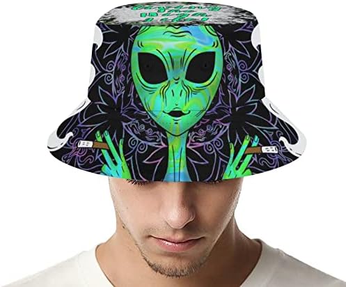 Silmonkeyuls kore kašika za muškarce, Trippy marihuana psihidelic kravata Cool Alien Womens Ribarske šešire