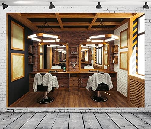BELECO 5x3ft tkanina Vintage Brijačnica pozadina za fotografiju Frizerski Salon frizer frizer frizer stolica ogledalo zid od cigle